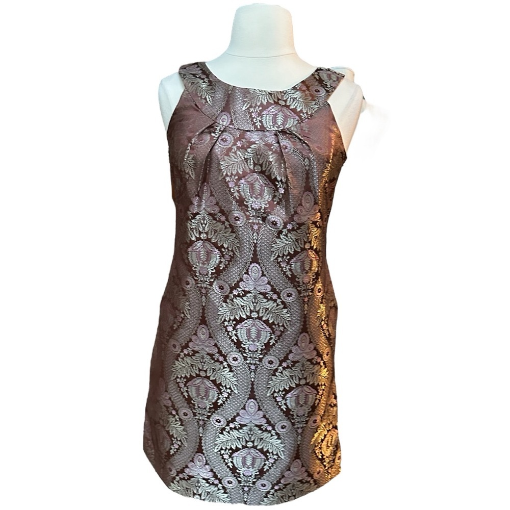 Robbie Bee Womens Floral Print Sleeveless Sheath Mini Dress Size 10